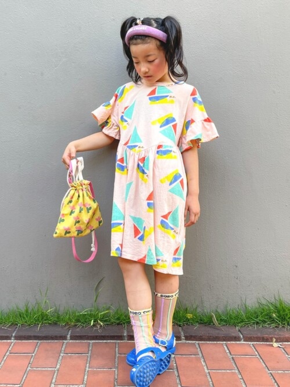 Bobo Choses Multicolor Sailboat Ruffle Dress 4t - Picture 3 of 15